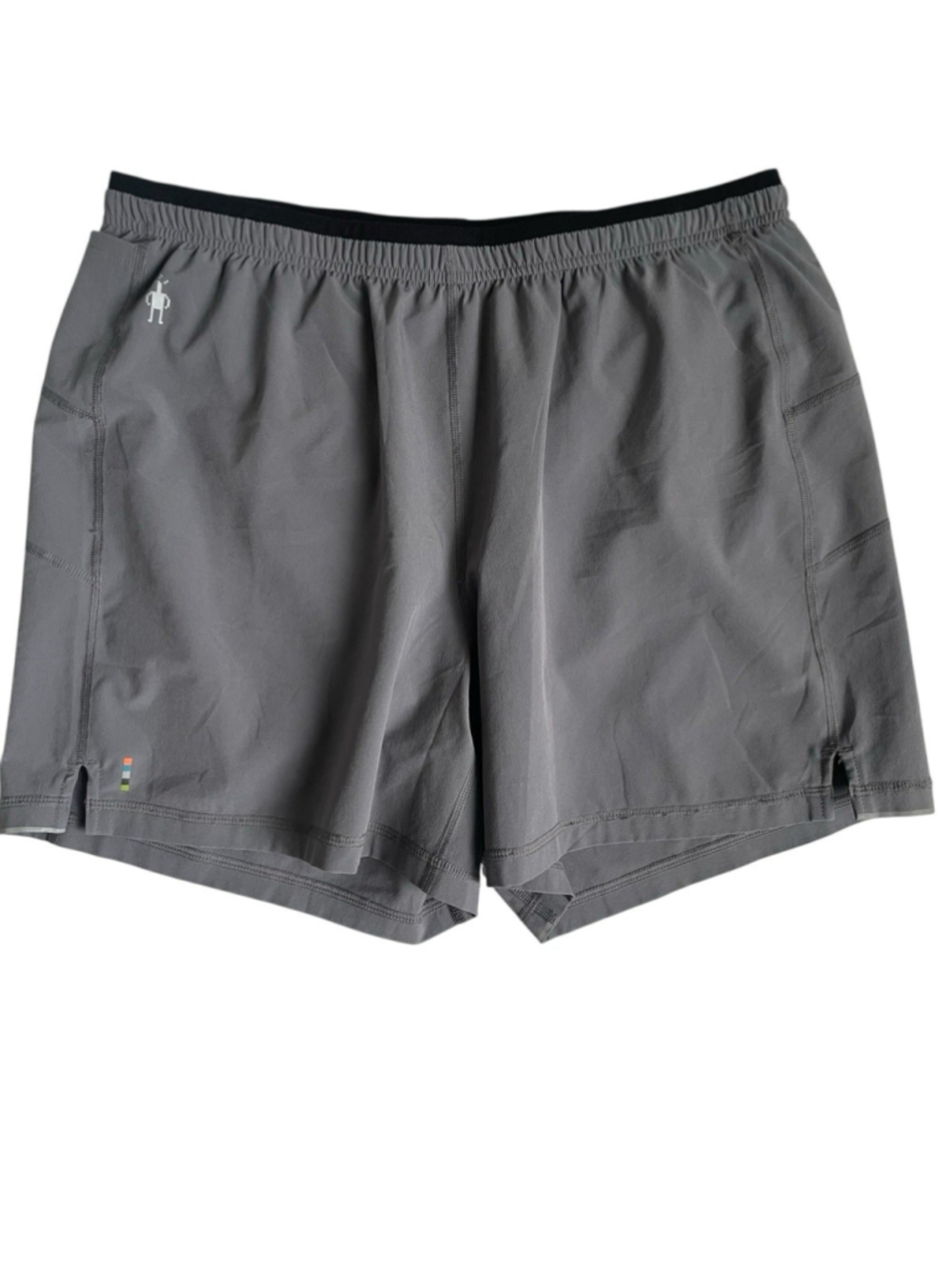 Smartwool Merino Sport Lined 5" Shorts Mens Size M Medium Gray Wool Blend